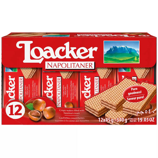 Loaker napolitaner bars 12 x 45g