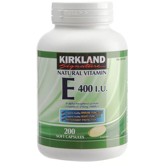 Kirkland signature natural vitamin E 400IU 200 capsules