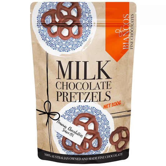 Biancos chocolate pretzels 500g