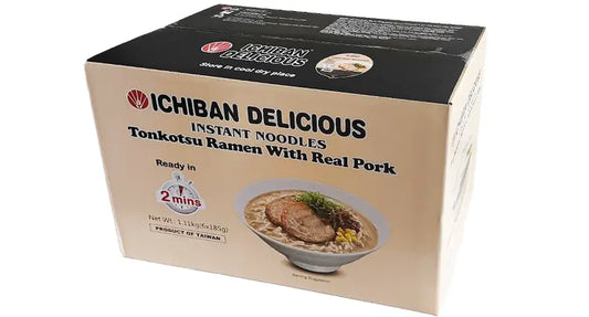 Ichiban noodles tonkotsu pork 6x185g