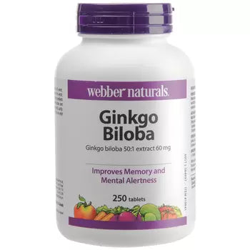 Webber naturals ginkgo biloba 250 tablets