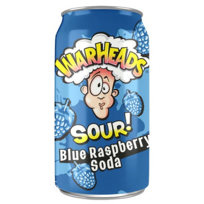Warheads blue raspberry soda 12 x 355ml