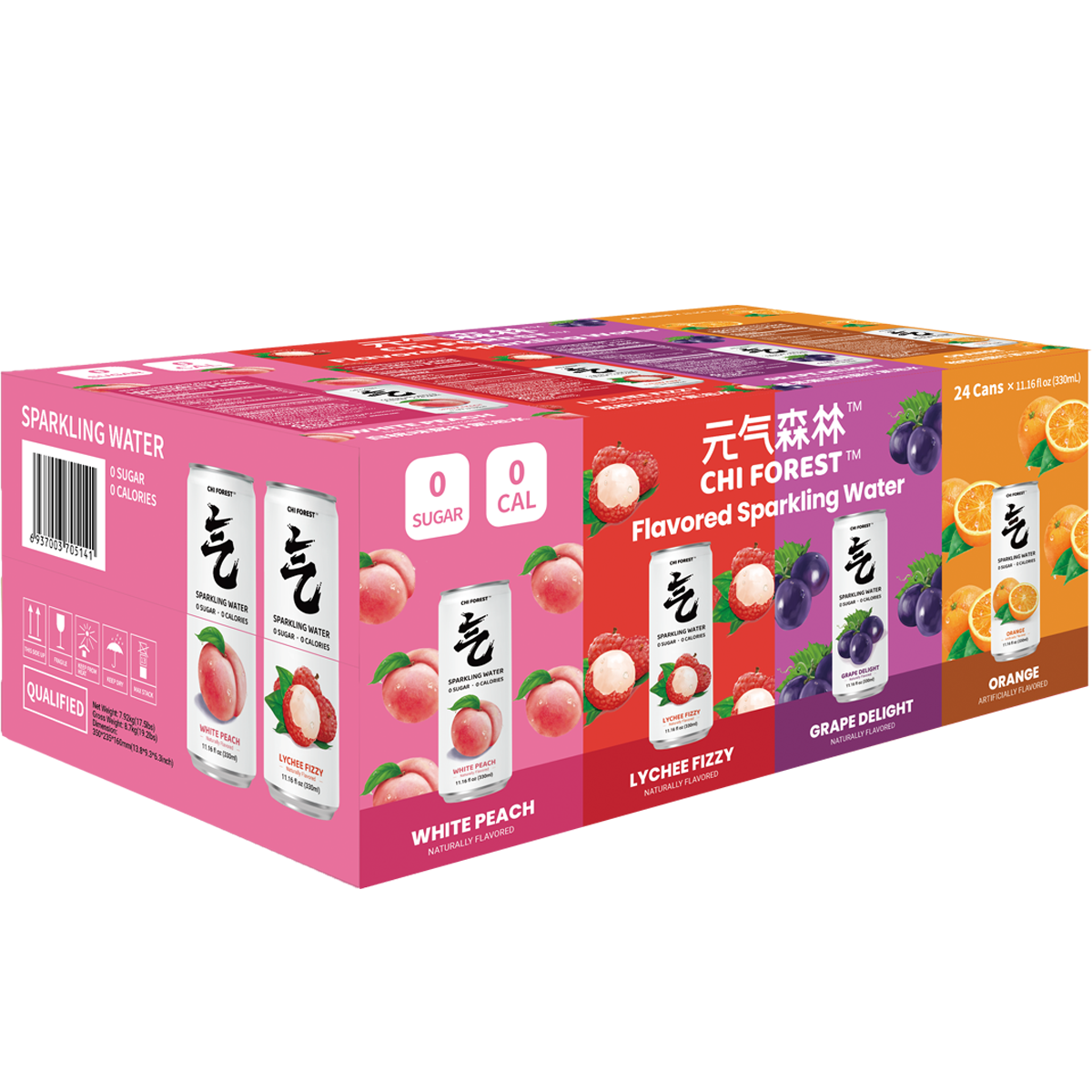Genki forest mixed flavor sparkling water 24 x 330ml