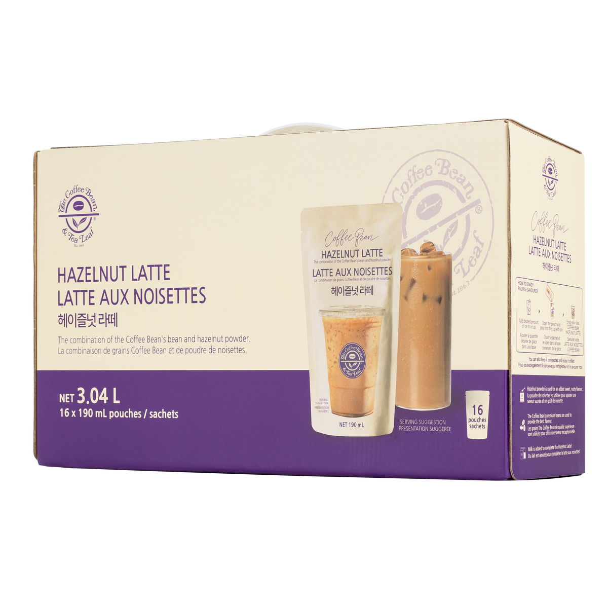 Coffee bean hazelnut lattee 16 x 190ml