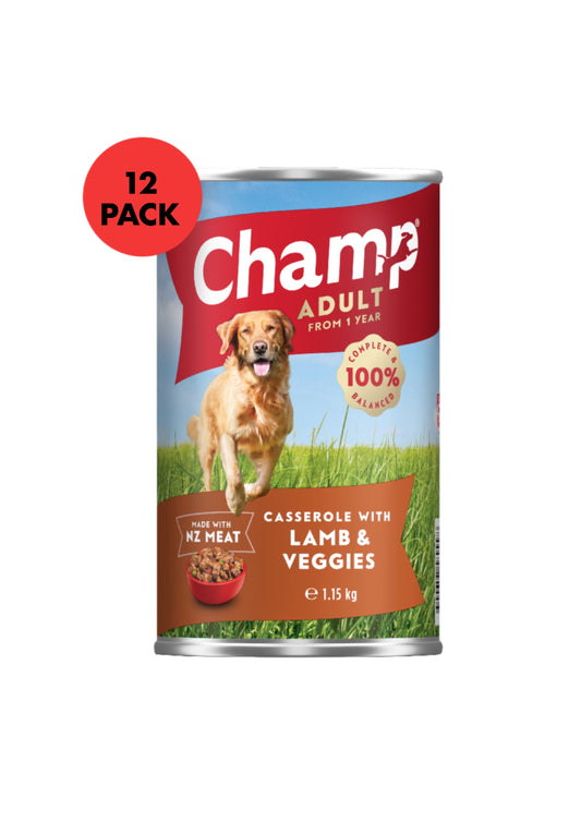 Champ casserole lamb & veg adult 12 x 1.15kg