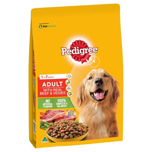 Pedigree adult beef & vegetable 20kg