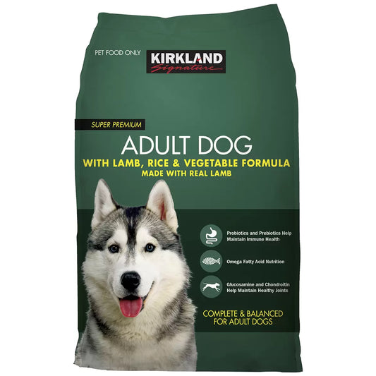 Kirkland signature dog food lamb, rice & veg 18kg