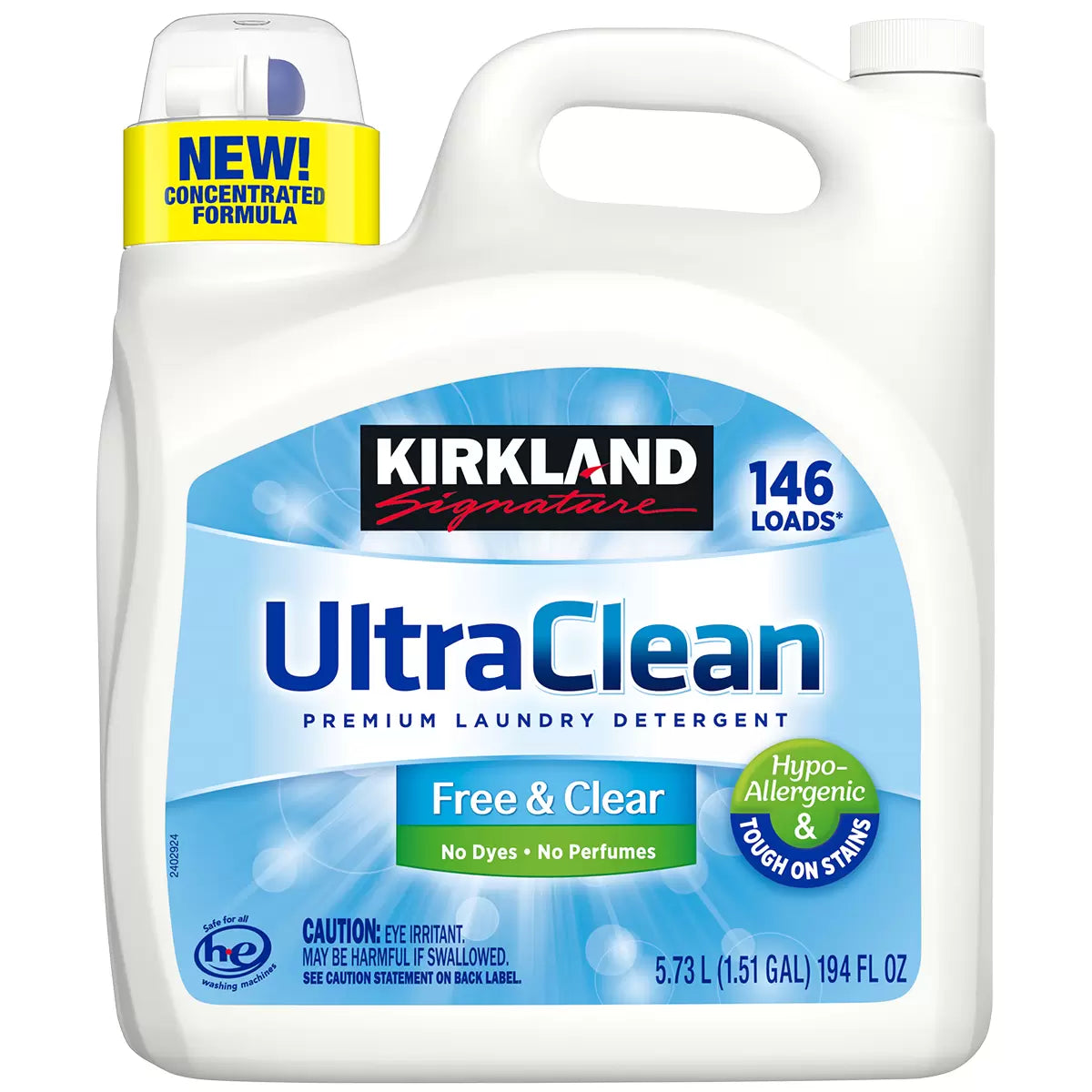 Kirkland signature free & clear laundry liquid 5.73L