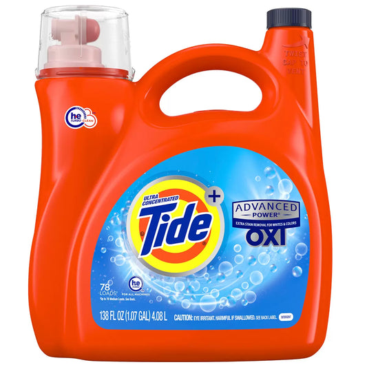 Tide oxi advanced power laundry liquid 4.08L