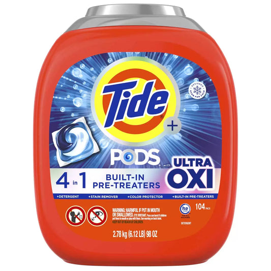 Tide ultra oxi detergent pods 104pk