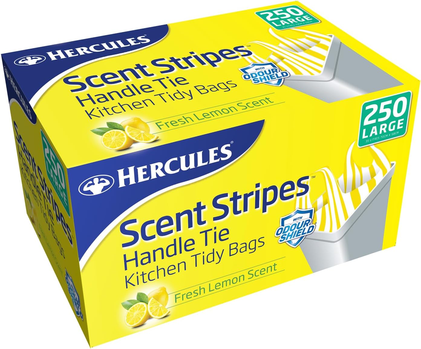 Hercules large kitchen tidy bags lemon scent 250pk