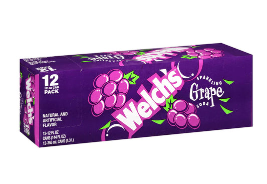 Welch’s sparkling grape soda 12 x 355ml