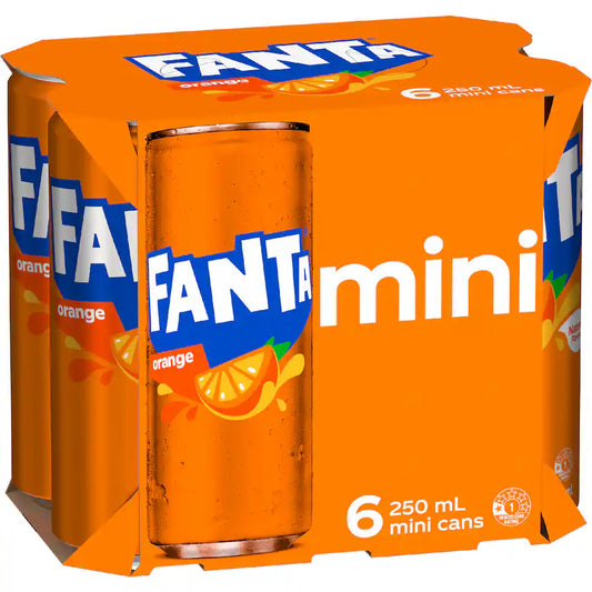 Fanta mini cans 4 x 6pk 250ml (24pk)