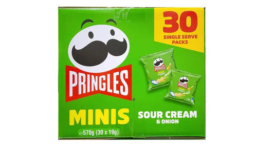 Pringles minis sour cream & onion 30 x 19g