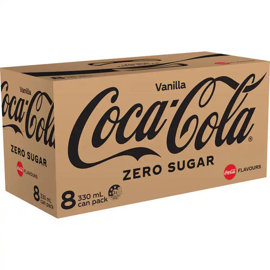 Coca cola zero sugar vanilla 3 x 8pk 330ml (24pk)