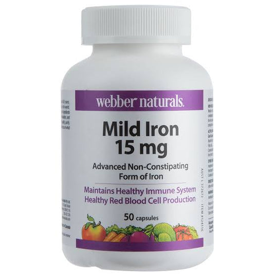 Webber naturals mild iron 15mg 50 capsules