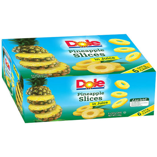 Dole Pineapple slices in juice 6x567g