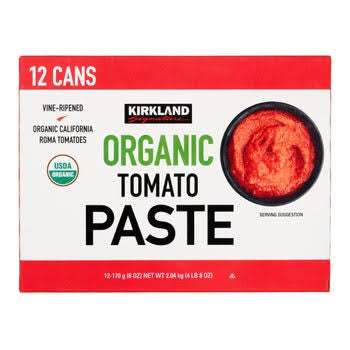 Kirkland Signature Organic tomato paste 12x170g
