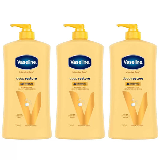 Vaseline Intensive Care Deep Restore Body Lotion 3x750ml