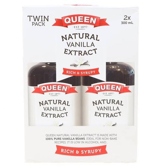 Queen natural vanilla extract 2 x 300ml