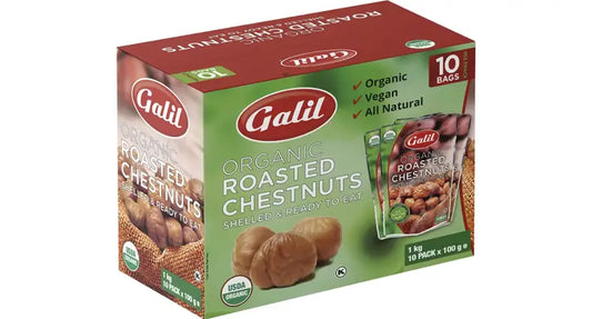 Galil organic roasted chestnuts 10 x 100g