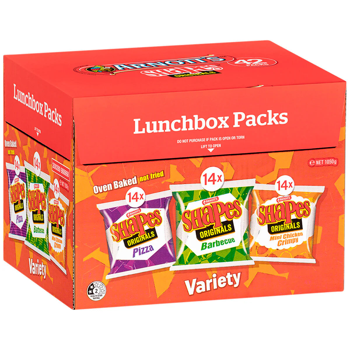 Arnotts shapes variety pack 42 x 25g
