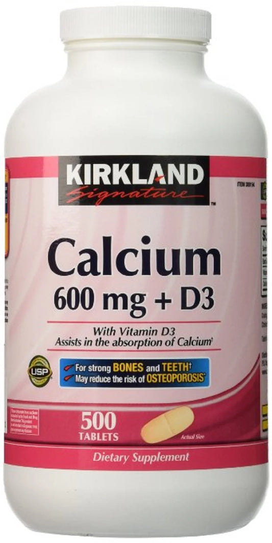 Kirkland signature calcium 600mg + D3 500 tablets