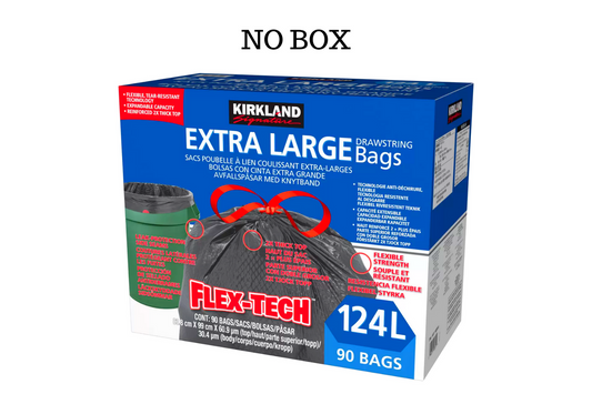 Kirkland Signature drawstring trash bags 90CT/124L bin