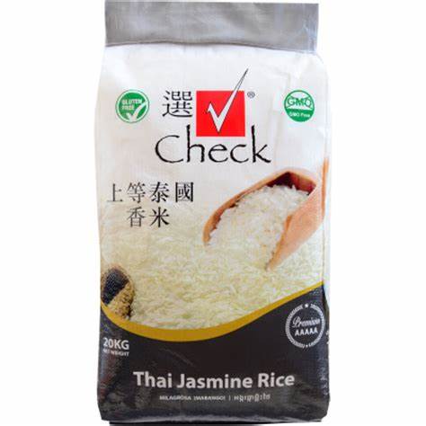 Check thai jasmine rice 20kg