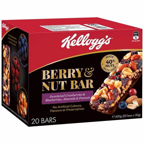 Kellogg's berry & nut bar 20x30g