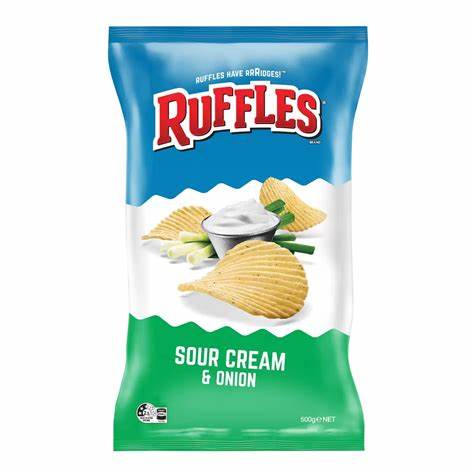 Ruffles sour cream & onion 500g