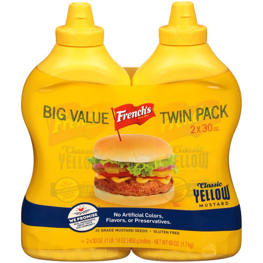 French's classic yellow mustard 2x850g