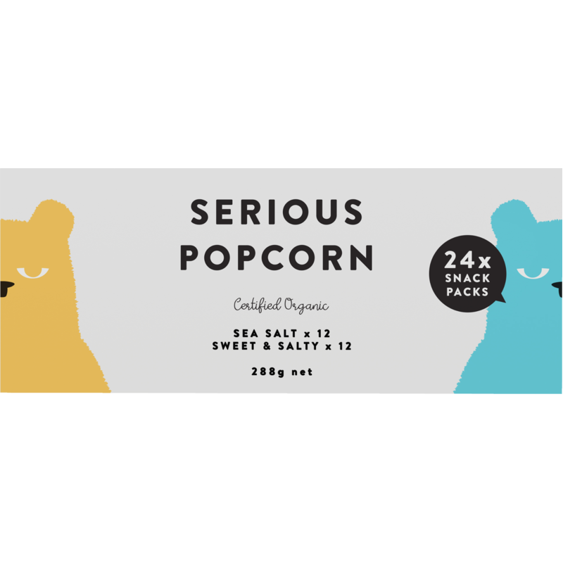 Serious popcorn sea salt + sweet & salty 24x12g