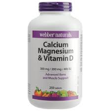 Webber naturals calcium magnesium & vitamin D 250 tablets