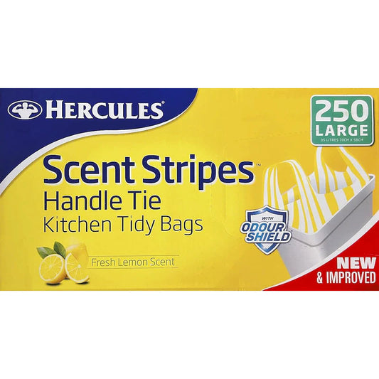 Hercules large kitchen tidy bags 250ct Lemon scent